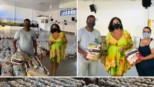 A Cidade da Luz recebeu, da Sodiê, 500 cestas de alimentos