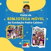 Ontem dia 24/08/23, a Cidade da Luz recebeu a visita da biblioteca móvel da Fundação Pedro Calmon, 