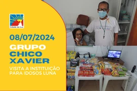 Na segunda, 08/07, o grupo visitou a Instituição para Idosos Luna.