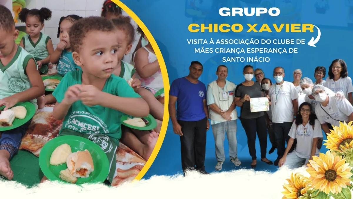  Grupo de Assistência Chico Xavier, visitaram a Associação do Clube de Mães Criança Esperança de Santo Inácio.