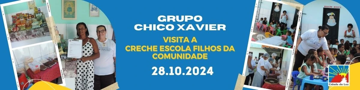 Caravana Chico Xavier visita a Creche Escola Filhos da Comunidade - 28.10.2024