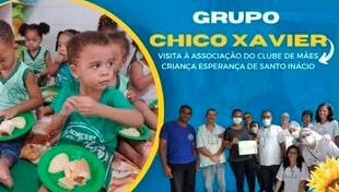 Grupo de Assistência Chico Xavier, visitaram a Associação do Clube de Mães Criança Esperança de Santo Inácio.
