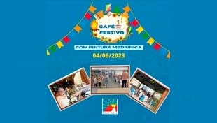 No último domingo, dia 04 de Junho. Aconteceu aqui na Cidade da Luz o café da manhã festivo, com pintura  mediúnica.