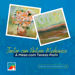 Jantar com pintura mediúnica à mesa com Tereza Paim