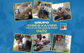 Na última segunda-feira, 04/12, o grupo Chico Xavier, visitou  os residentes do Lar Frei Lucas de Morais