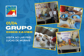 No dia 01/04, a caravana Chico Xavier dirigiu-se ao Lar Frei Lucas de Morais.