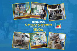 No dia 15/04, a Caravana Chico Xavier, visita o Lar Vida.