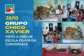 Caravana Chico Xavier visita a Creche Escola Filhos da Comunidade – 28.10.2024
