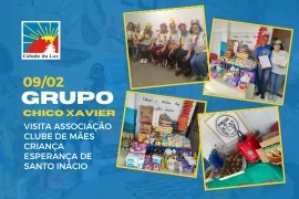 Caravana Chico Xavier visita a Associação Clube de Mães Criança Esperança de Santo Inácio – 09.02.2026
